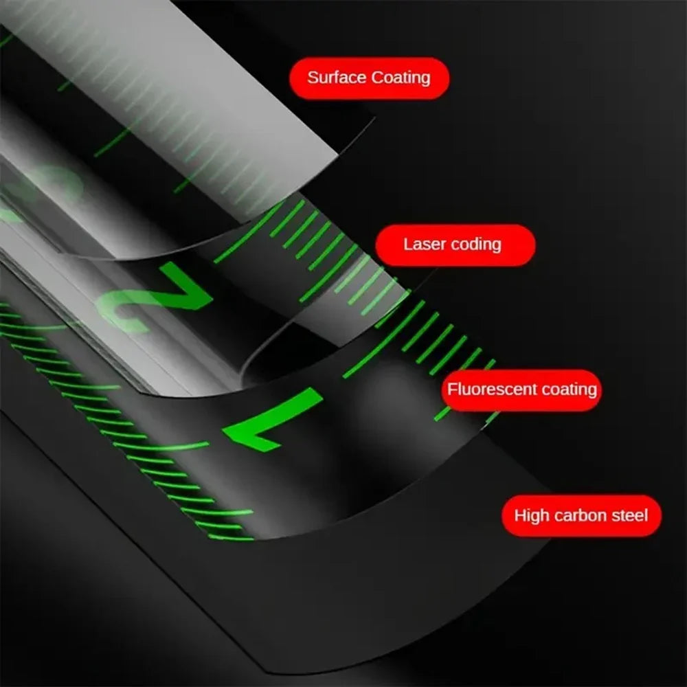 3-5-7-10 Meter Fluorescent Tape Measure Precision Thickened Scale Waterproof And Wear-Resistant Multipurpose Measuring Tool