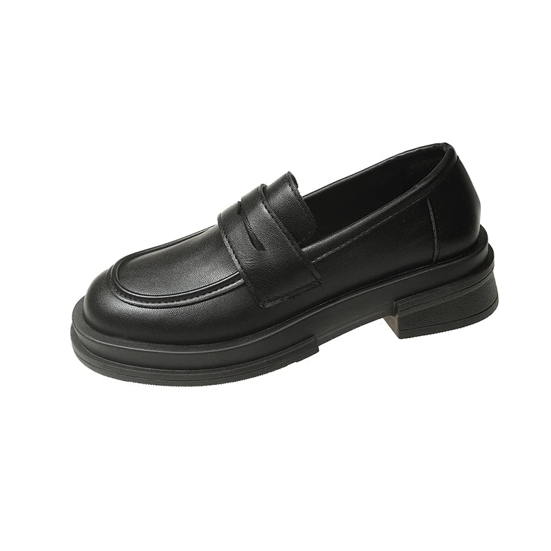 New Japanese Style College Student Shoes Cosplay Lolita Shoes for Women/Girl Fashion Black/Coffee Uniform Platform Shoes 2024