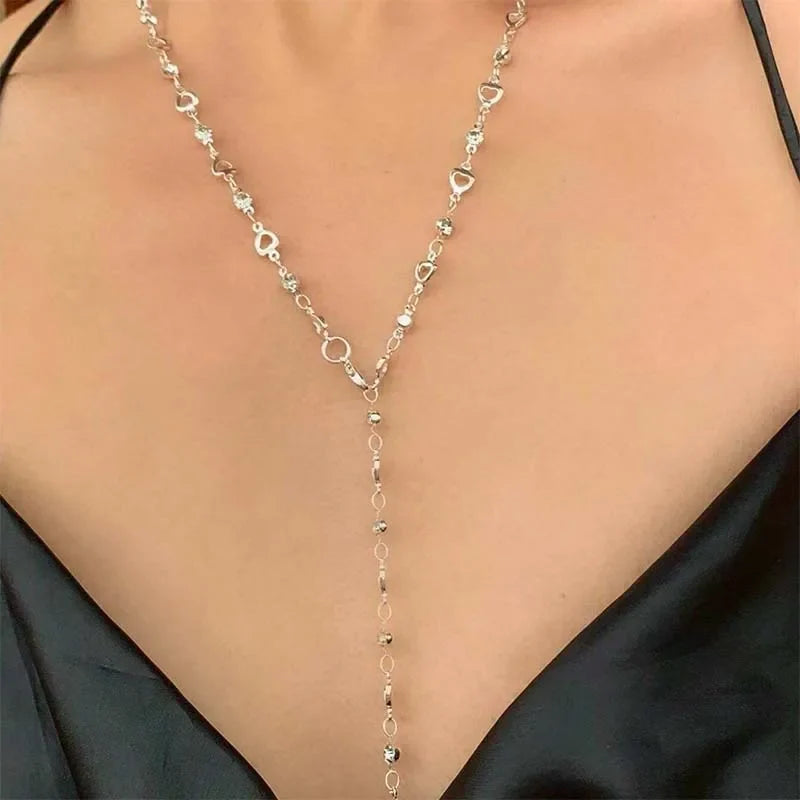 LATS New Luxury Colourful Long Tassel Necklace for Women Shiny Rhinestone Crystal Zircon Choker Bohemian Statement Jewelry Gifts