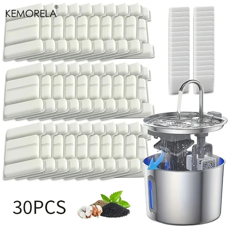 15/30pcs Cat Water Fountain Filter- Suit for Cat Dog Pet Water Fountain Cat Fountain Filter Replacement For TY09/TY10(2.2L/3.2L)