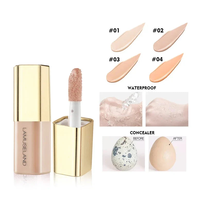 1pc Mini Concealer Liquid Foundation To Cover Dark Circles and Acne Marks Face Color Corrector 4 Colors Facial Makeup Cosmetics