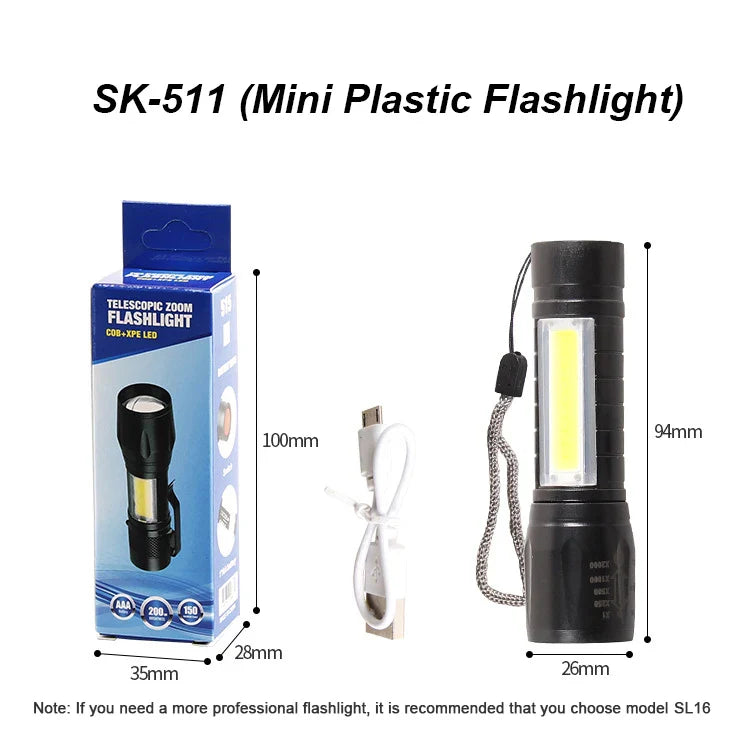 SKYRAY SL16 Camping lantern Work Light rechargeable lamp LED Emergency Lamp Outdoor Portable Lanterns with Magnetic Flashlight