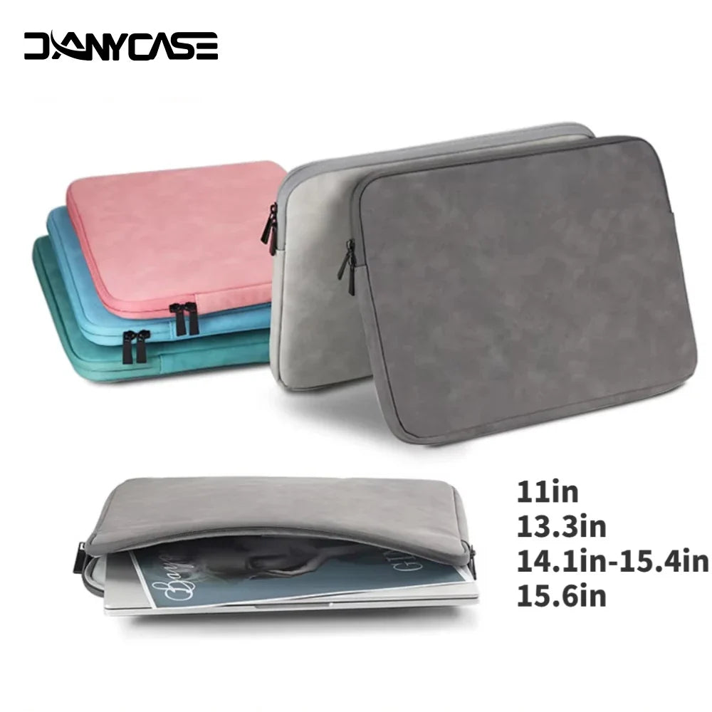 PU sheepskin leather fabric Waterproof Leather 9.7-15.6 inch Tablet PC Carrying Case Protective  Notebook Shockproof Cover