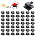 50Pcs Self-Adhesive Cable Clip Wire Protector Fixer Holder Desktop Tidy Management Wire Organizer For Mouse Headset Wire Storage