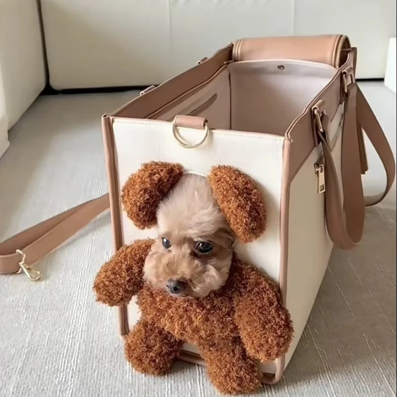 Autumn and winter portable pet cat and dog outcropping travel handbag pet backpack adjustable handbag pet supplies
