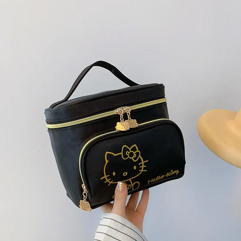 Sanrio Hello Kitty Handbag Cosmetic Bag Hot Selling Item New Product Kawaii Cartoon High-Capacity Outdoors Campus Adult Student