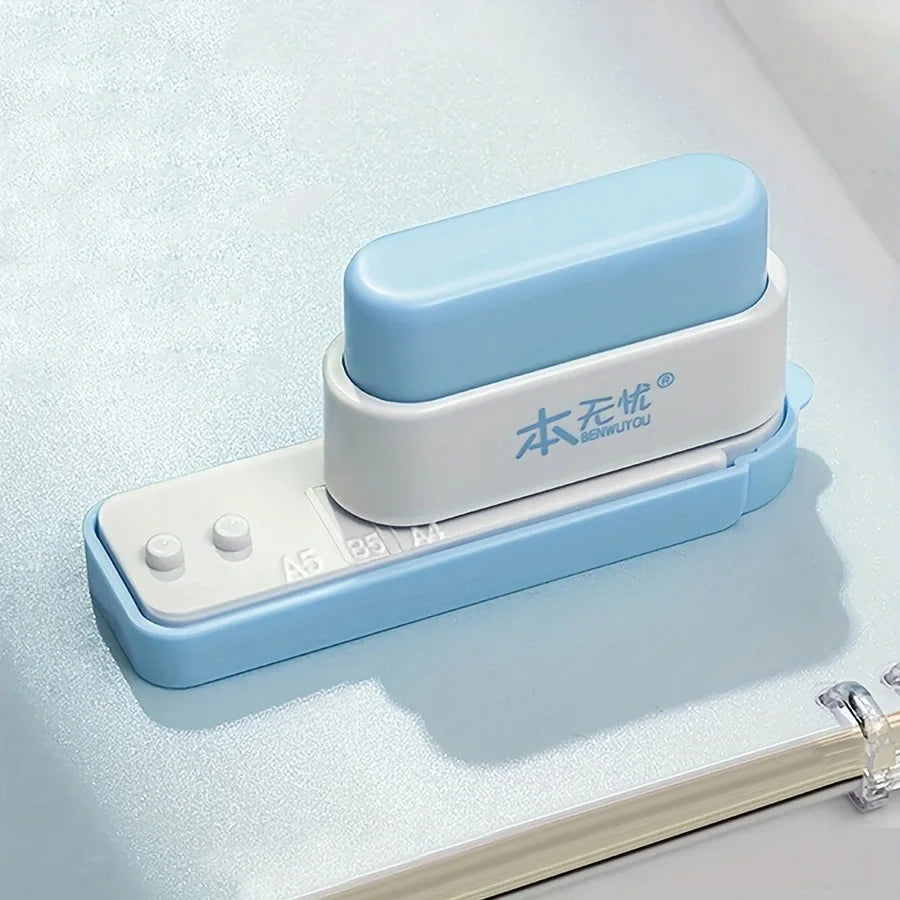 1pc 5-Hole Punch for Desk Organizer ABS Material Notebook Document Binder Perfect for Binding Office School Supply