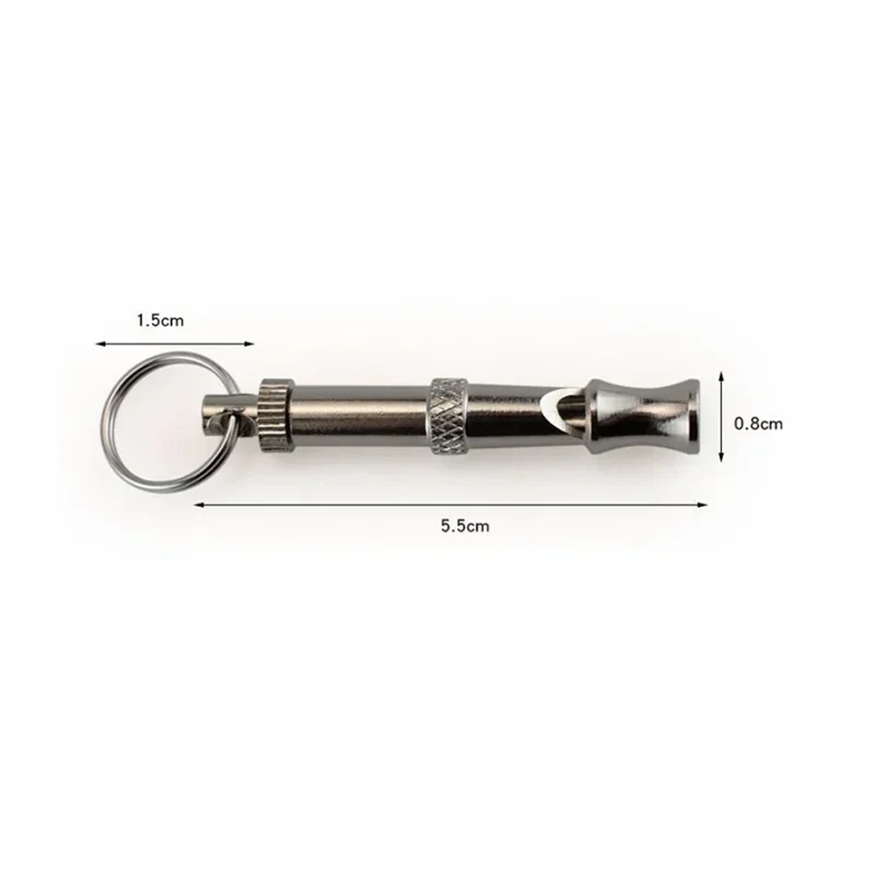 Dog Training Device Ultrasonic High-Frequency Sound Adjustable Dogs Whistle Stainless Steel Durable Pet Training Dog Whistle