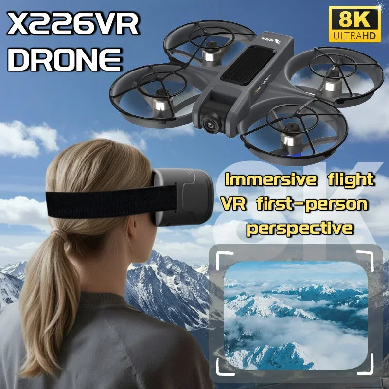 NEW for Genuine X226VR/X226 Mini Drones 8K Professional Remote Control Helicopter Plane RC Dron with Screen Quadcopter Toys Gift