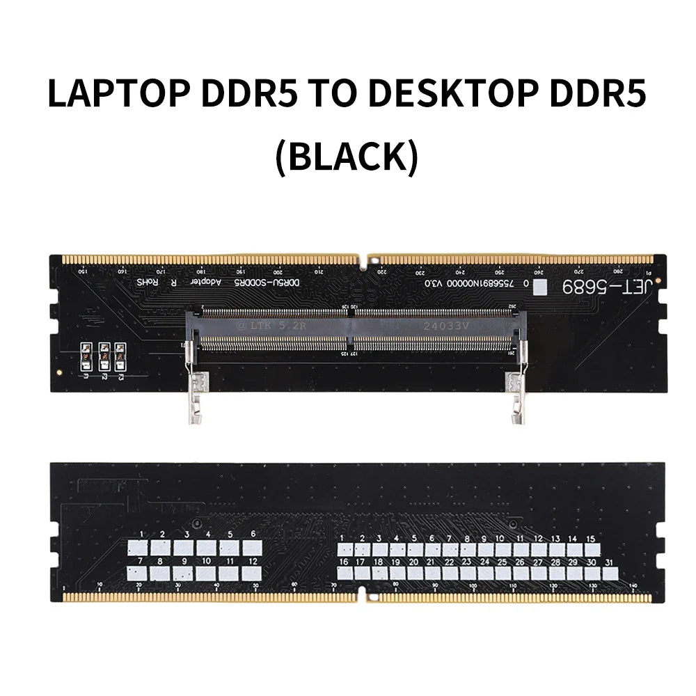 DDR3 DDR4 DDR5 Laptop to Desktop Memory Adapter Card SO-DIMM To PC DIMM Card Mini Memory Stick RAM Connector Adapter