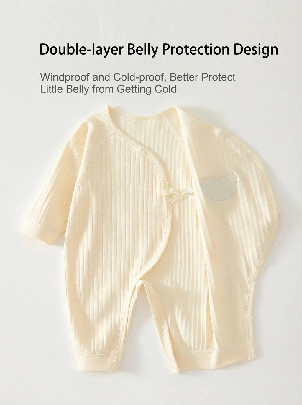 Somenie Infant Knitting Jumpsuit 100% Cotton Long Sleeve Romper One Piece Outfit for Boys & Girls Newborn Baby 4 Seasons Wear