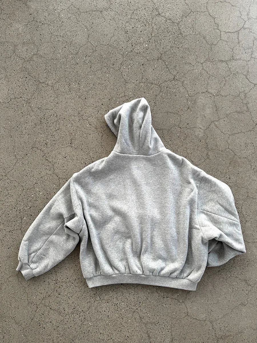 Oversized Reversible Hoodies Men Street Casual Spring Clothes Hoodie with Plaid Lining Solid Color Sweatshirt Streetwear