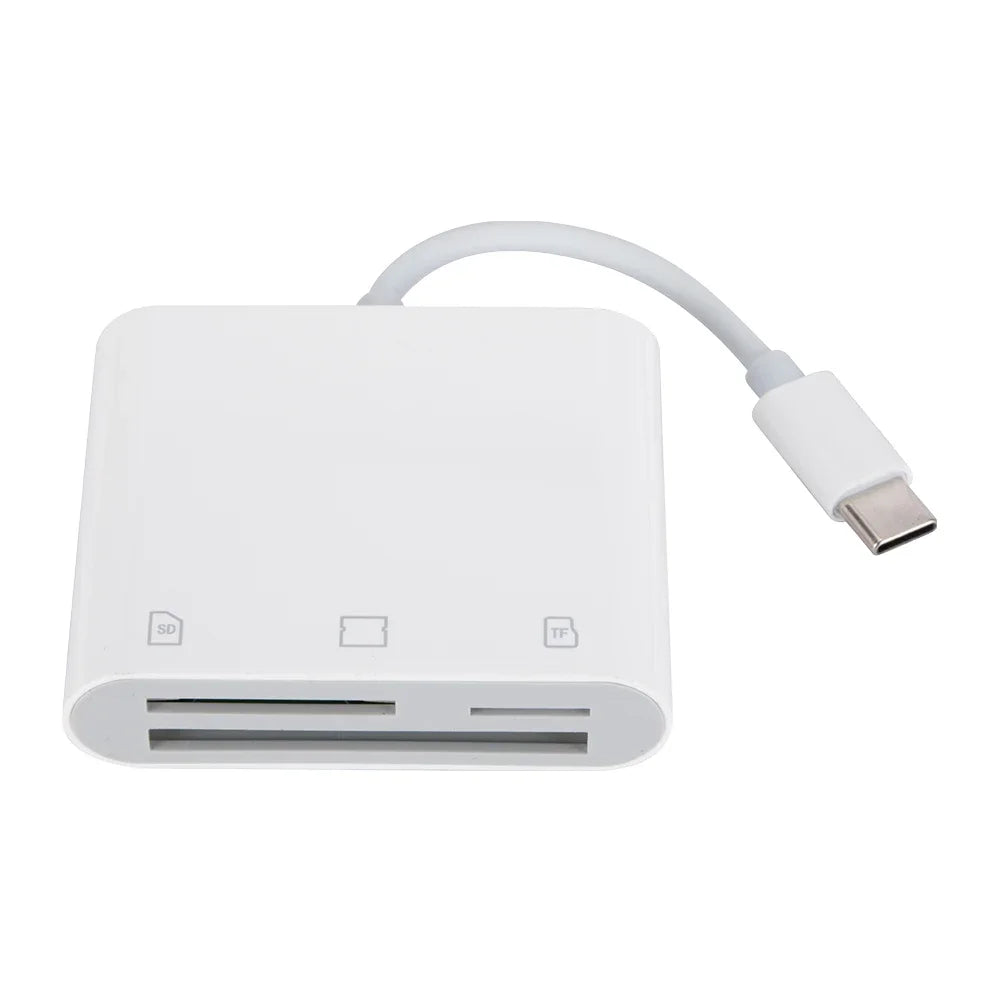 3 in 1 Type C To CF/SD/TF Card Adapter SD Card Adapter Memory Card Reader CF SD TF Compact Camera Card Reader for iPad iPhone 15