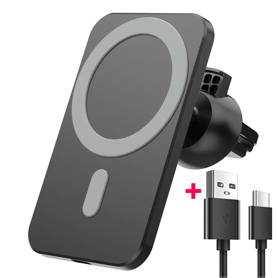 UYUXIO 30W Wireless Charger Magnetic Car Phone Holder for iPhone 16 15 14 13 Pro Max 12 Fast Charging Magnet Induction Adapter