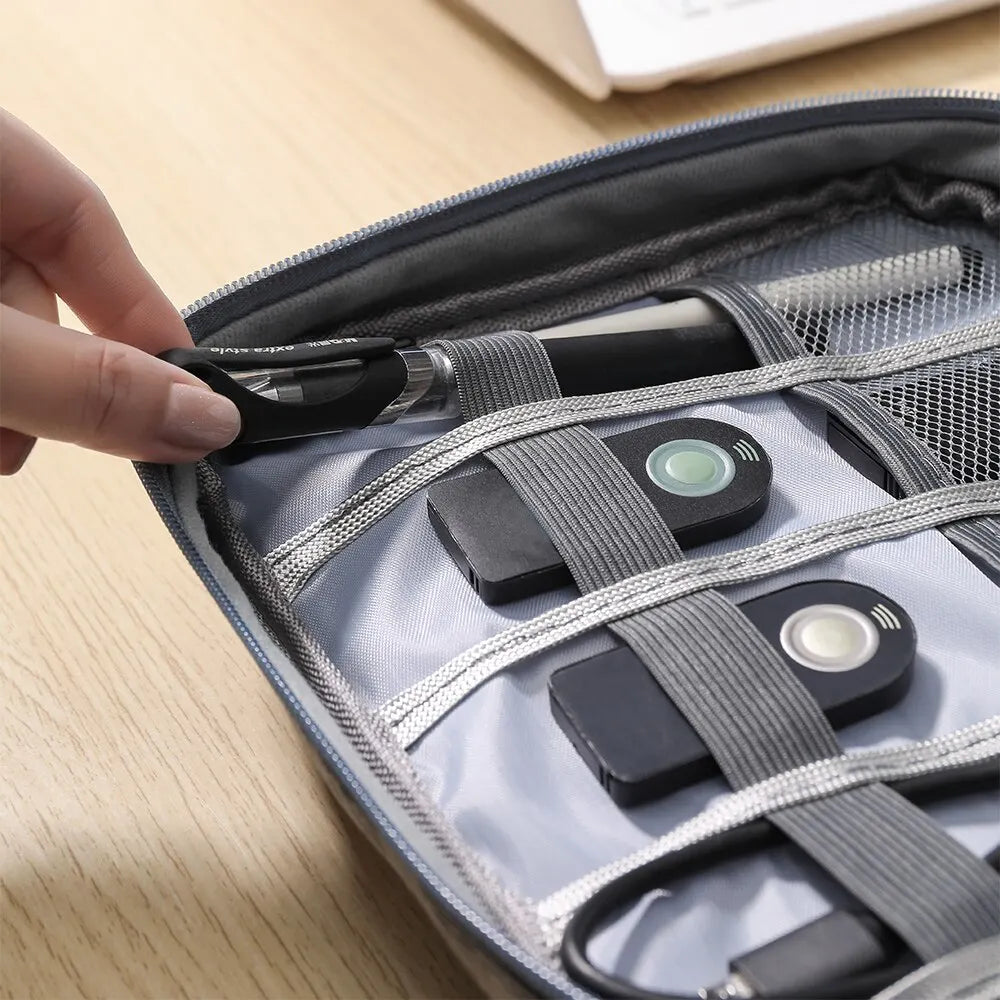 Cable Storage Bag Waterproof Digital Electronic Accessories Organizer Portable Travel Cable Organizer Case For USB Cable Charger