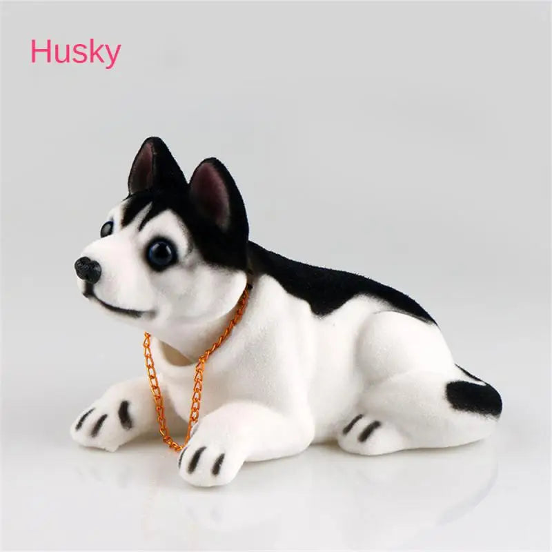 Car Ornament Shaking Dog Nodding Puppy Doll Cute Auto Dashboard Interior Decoration Shakes Head Bobblehead Dog Home Furnishings