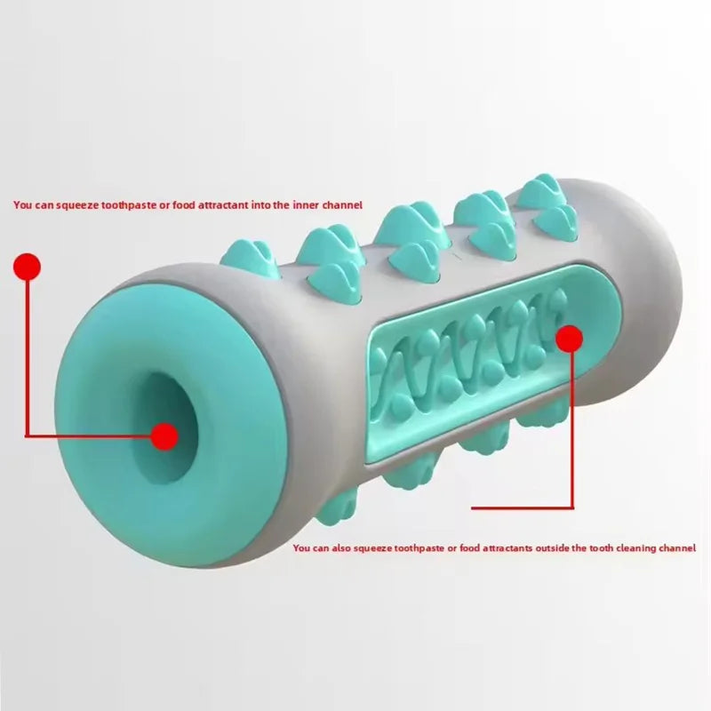 Dog Chew Bone Toy Molar Stick Teeth Cleaning Leak Food Design Self Play Interactive Pet Toy For All Breeds Dogs Relieve Boredom