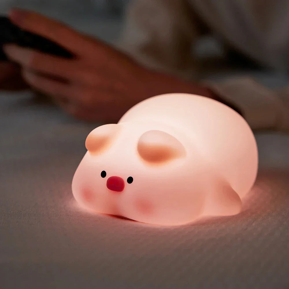 Animal Led Night Light Rechargeable Dimmable Silicone Table Lamp Children's Night Light for Nursery Bedroom Cute Birthday Gift