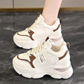 Women's Thick Soled Lightweight Sports Shoes Spring and Autumn New White Casual Women's Thick Soled Height Increasing Shoes