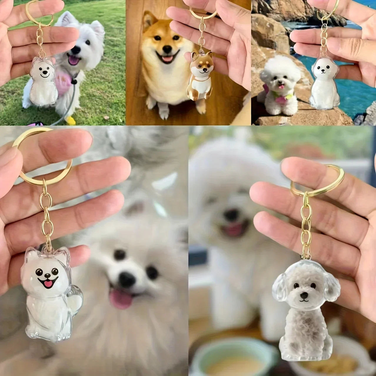 Dog Hair Storage Keychain Bottle Cute Dog Fur Keepsake Pendant Bag Charm Capsule Memorial Jewelry Home Accessories Gift for Pet