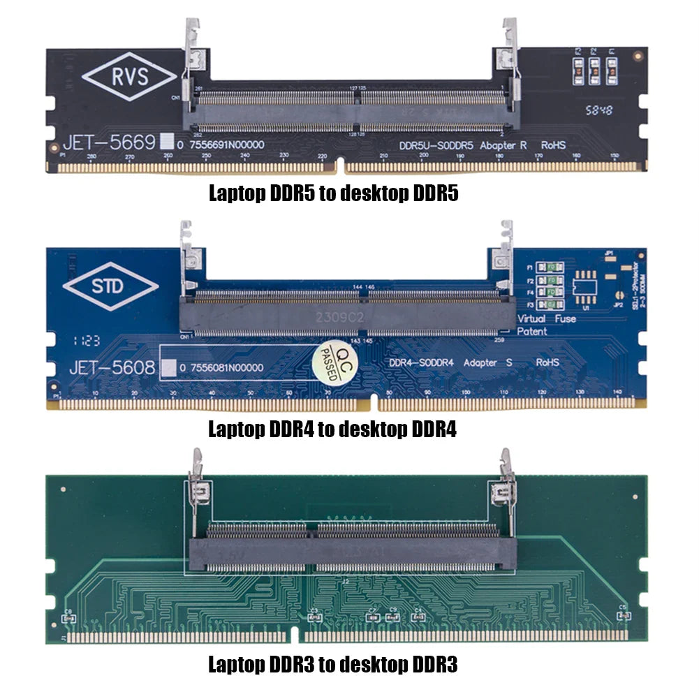SO-DIMM To PC DIMM Card Laptop To Desktop DDR3 DDR4 DDR5 Connector Card Memory Stick