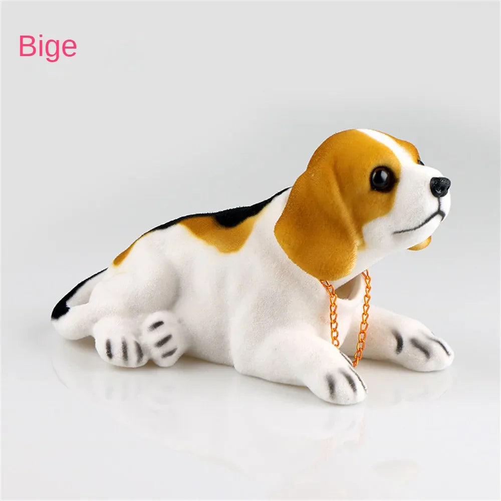 Car Ornament Shaking Dog Nodding Puppy Doll Cute Auto Dashboard Interior Decoration Shakes Head Bobblehead Dog Home Furnishings