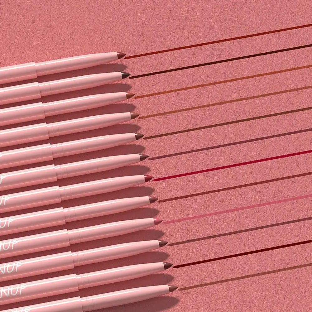 6Pcs Velvet Matte Lip Liner Pencil Set High Pigment Smooth Silky Texture Easy to Color & Define Lip Contours Daily Lip Makeup