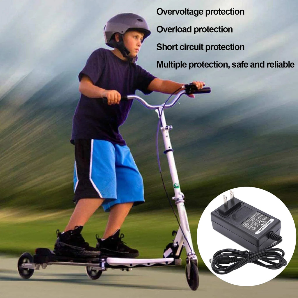 Lithium Battery Charger 29.4V 1A Power Supply Adapters for Electronic Scooter new