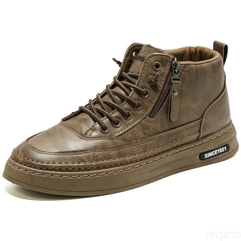 Men's shoes Spring Autumn new high top casual board shoes trend versatile black sports casual simple comfortable shoes for men