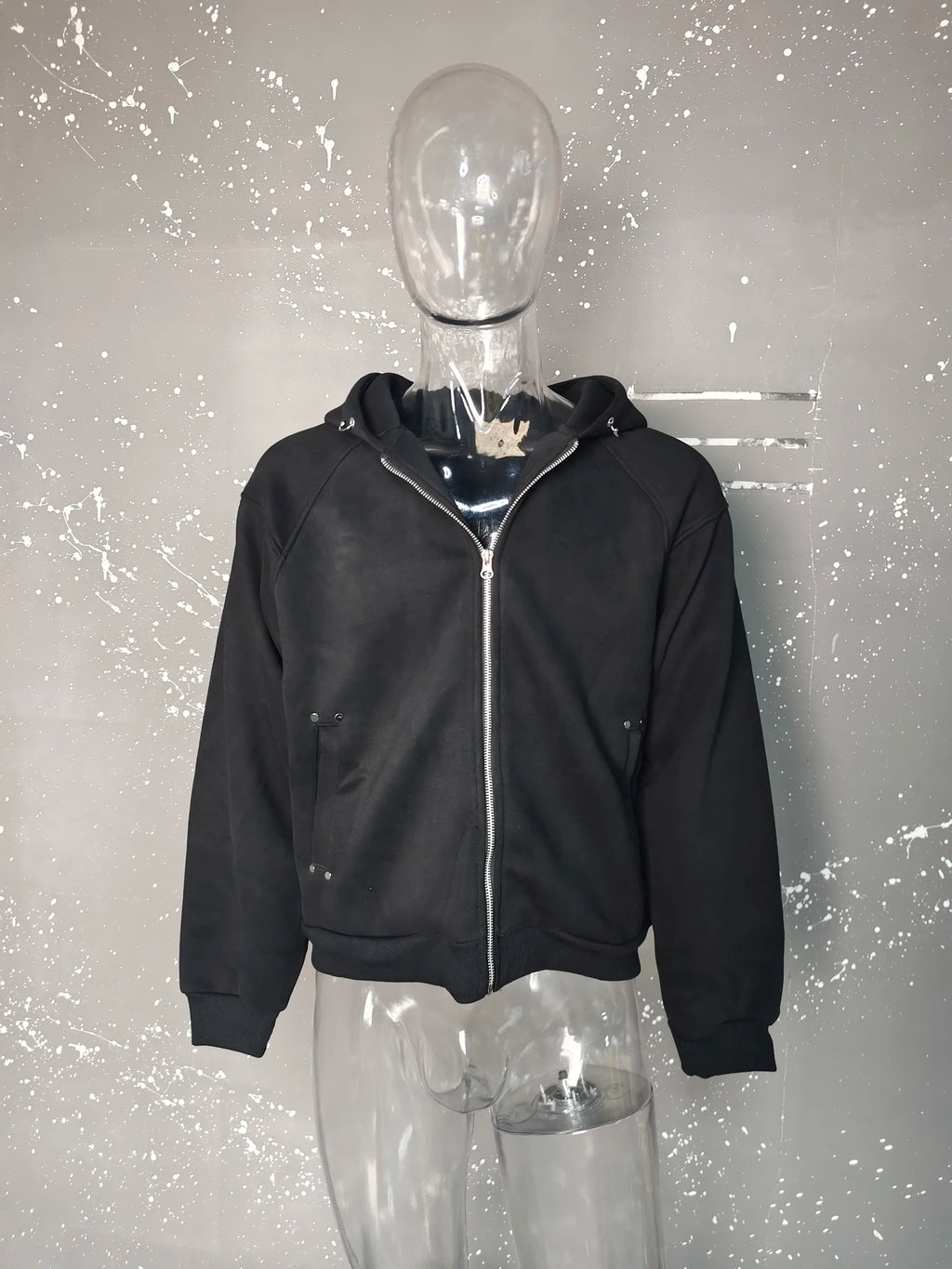 PFNW New Autumn Men's Sweatshirt 2025 Solid Color With Hat Long Sleeve Zipper Korea Fashion Male Tops 28W8776