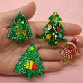 8pcs acrylic Christmas tree pendant, DIY jewelry making earrings necklace keychain accessories