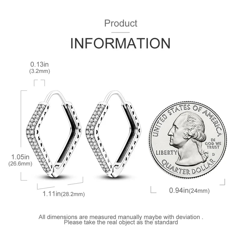 Genuine 925 Sterling Silver Love Feather Earrings Fit Original Charms Hoop For Women Girls Stud Earring Fine Jewelry Gifts