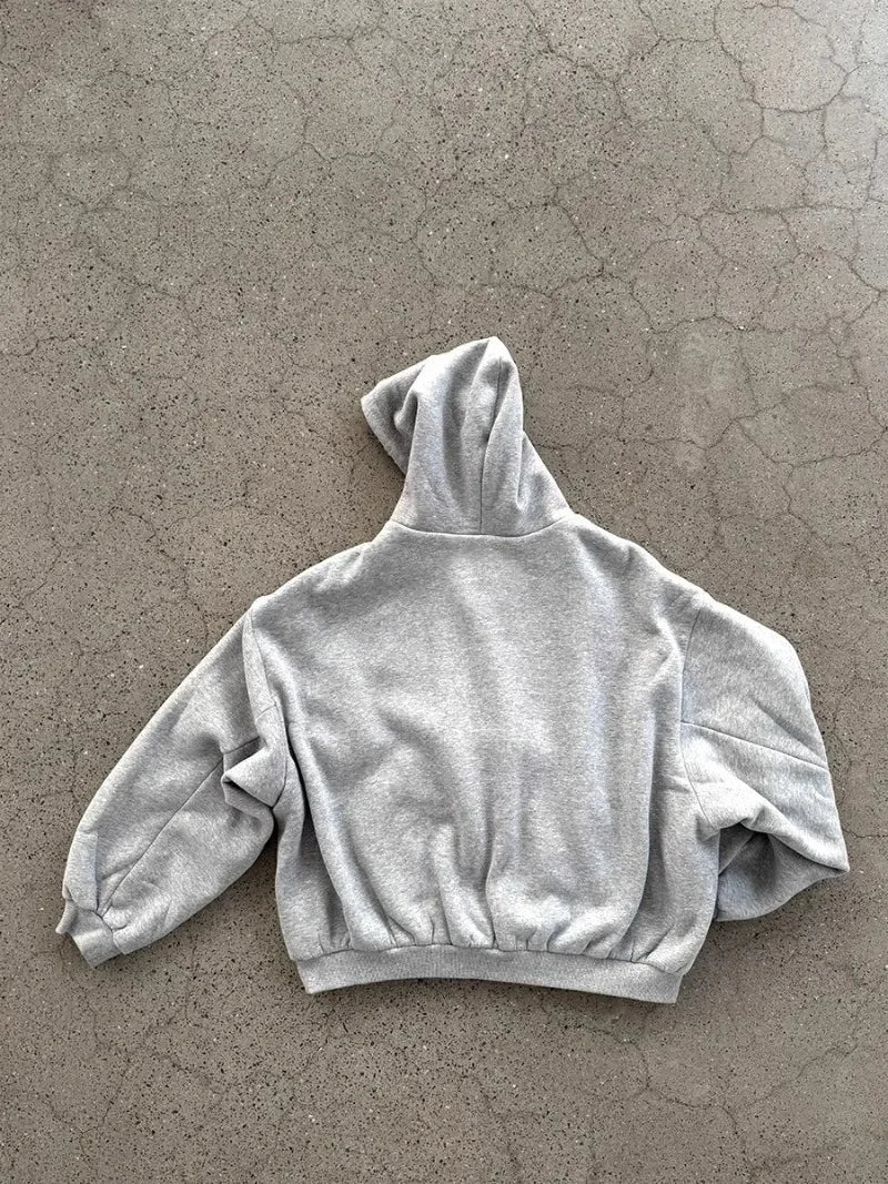 Oversized Reversible Hoodies Men Street Casual Spring Clothes Hoodie with Plaid Lining Solid Color Sweatshirt Streetwear
