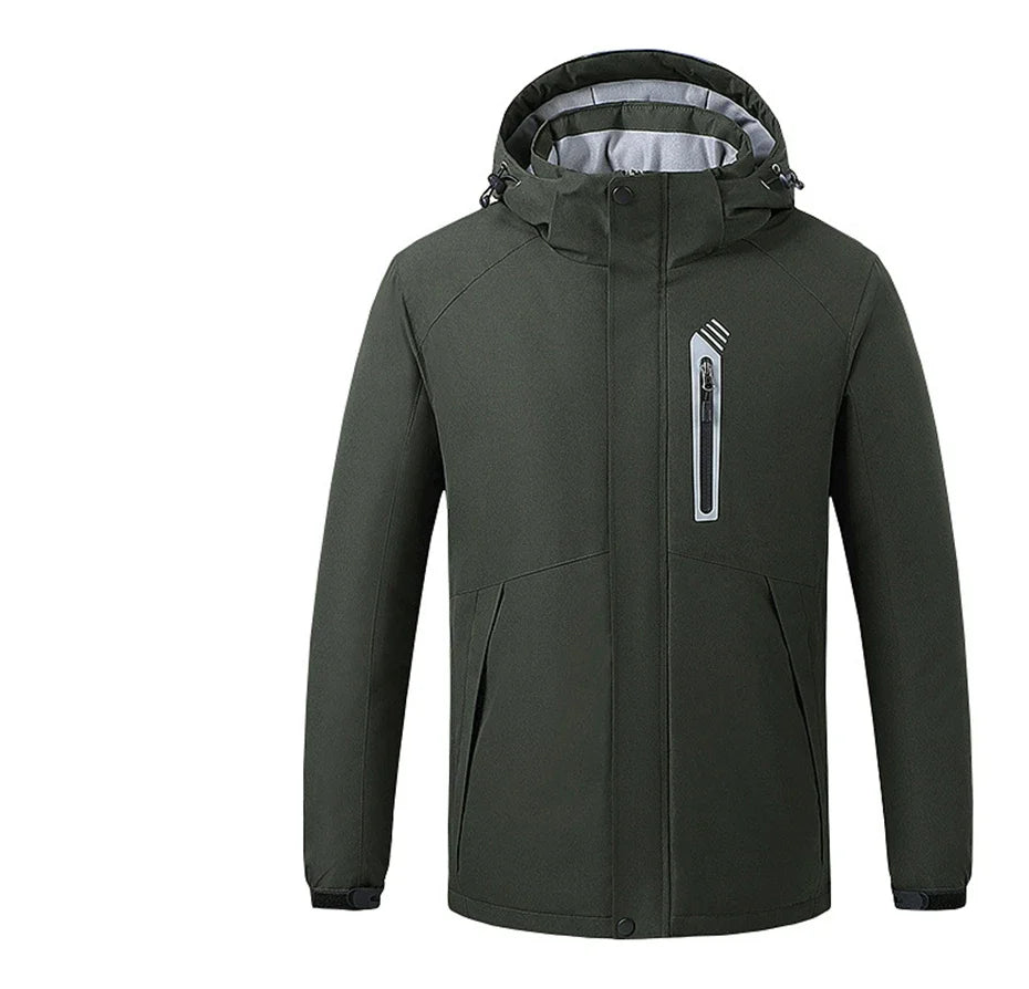 Heating Jackets Men Winter Warm Heated Windbreaker 8 Zones Electric Heated Coat Waterproof Coat Plus Size 5XL Outerwear Male