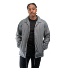Cottonhood Coaches Jacket Nylon Windbreaker for Men - Lightweight Coach Jacket Water-Resistant Nylon Jacket (4XL Grey)
