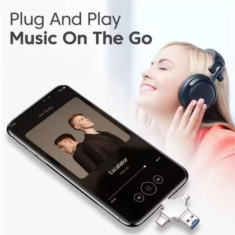 2pcs 4 In 1 Memory Micro SD Card Reader For IPhone IpadAndroid MacPC Camera Type C Lighting Usb C Android Reader Portable Reader