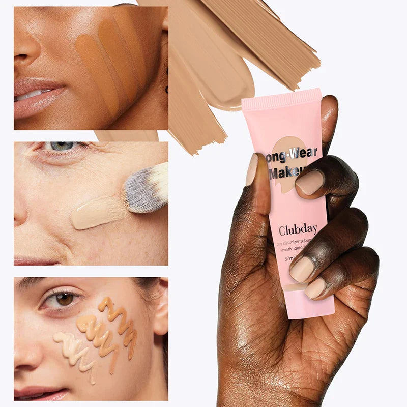 High Coverage Liquid Foundation BB Cream Primer Waterproof Lasting Concealer Corrector Base Facial Korean Makeup Women Cosmetics