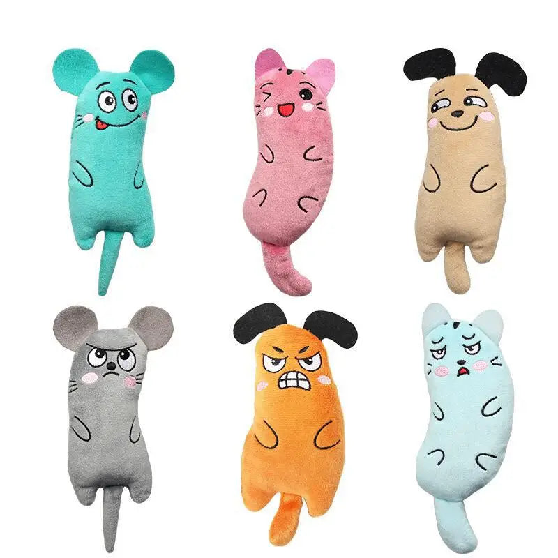 Funny Pet Plush Catnip Toy Cat Expressive Mouse Toys Interactive Cat Toy Kitten Bite Resistance Toy Pet Accessories