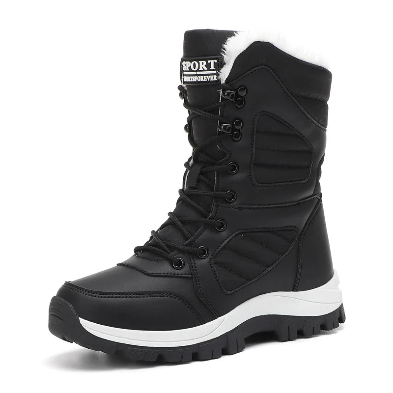 Winter Women Snow Boot High-top Waterproof Ankle Boots Ladies Thick Plus Warm Snow Hiking Boots Outdoor Cotton Shoes Sneakers