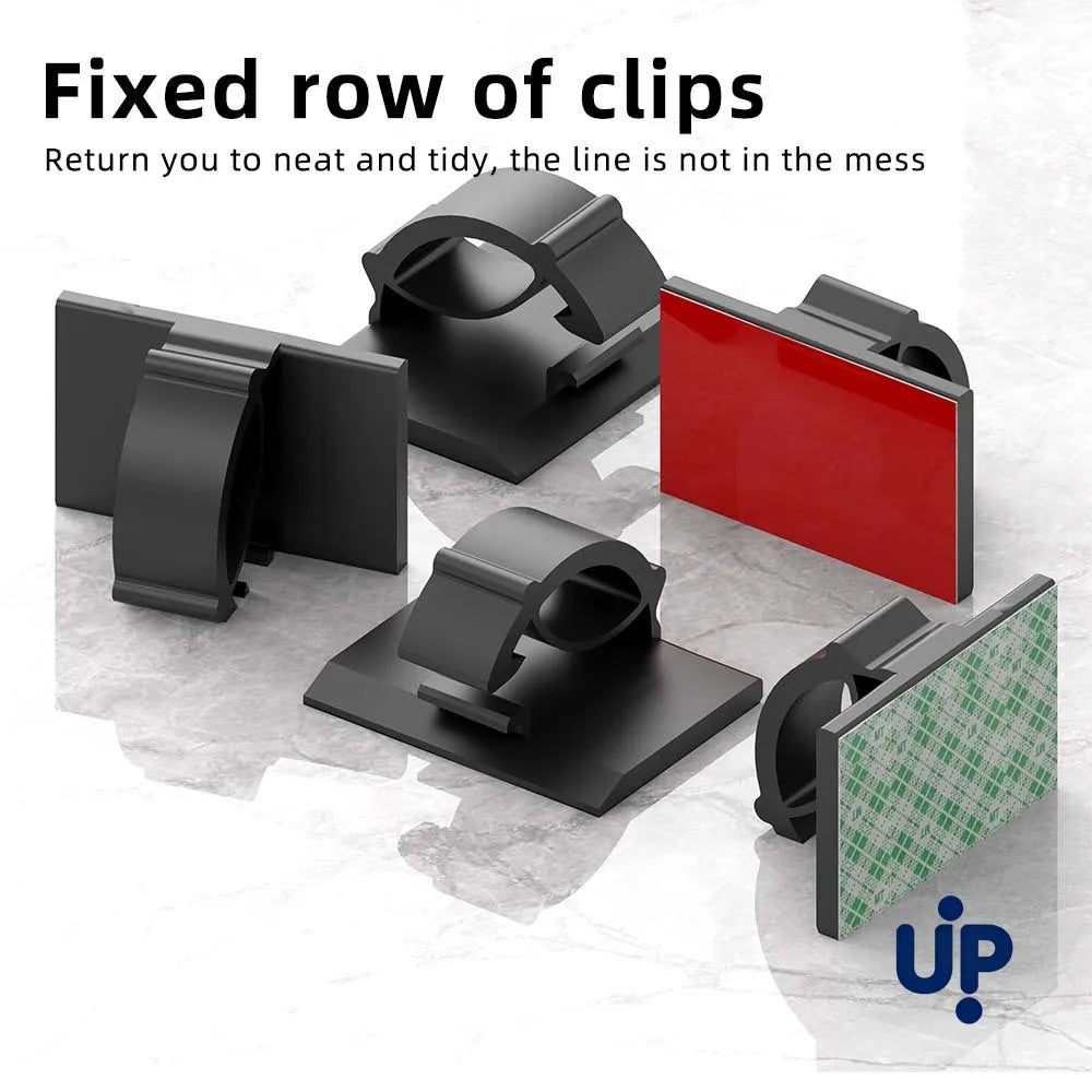 30pcs Cable Organizer Clips Cord Holder Desktop Workstation Wire Manager USB Charging Data Line Bobbin Winder Cable Management