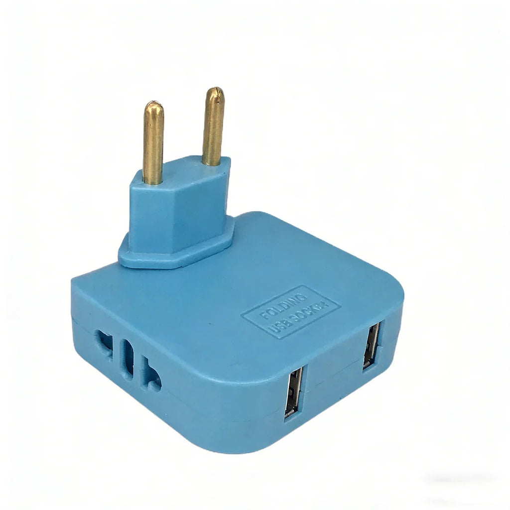 2 USB 3 in 1 EU Power Socket Plug Adapter Foldable US To EU Travel Aadapters Power Converter KR Plug Electrical Socket AC Outlet