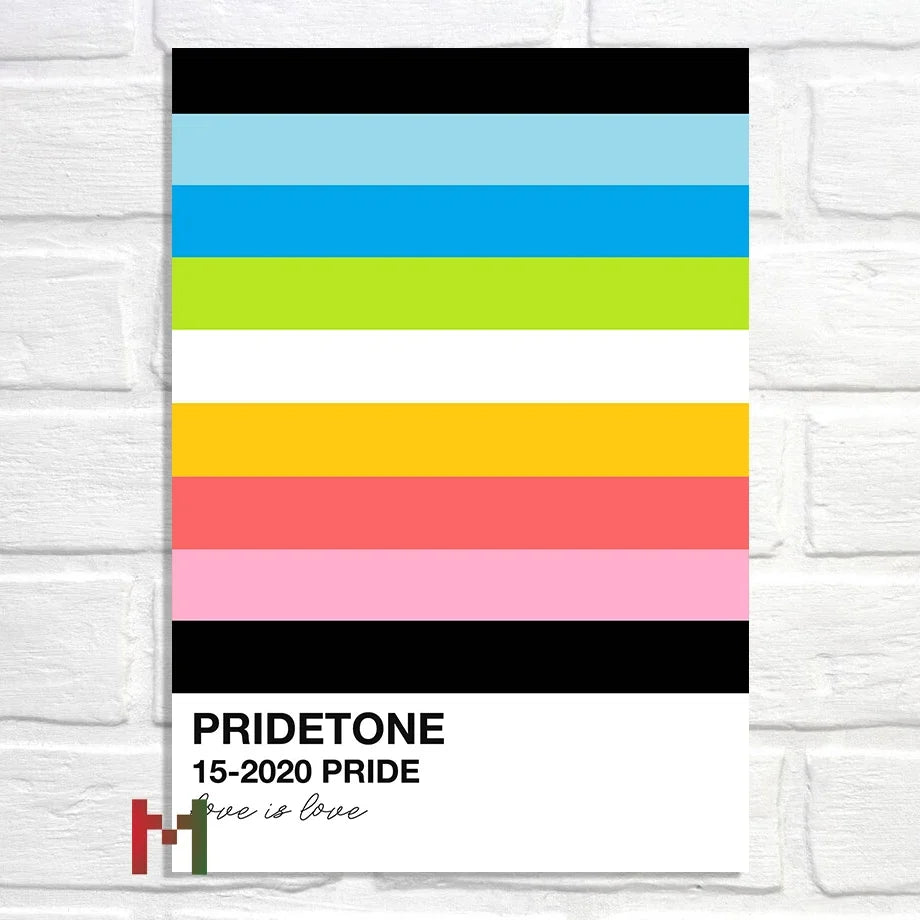 Abstract Pride Art Canvas Print Wall Decor LGBT Home Art