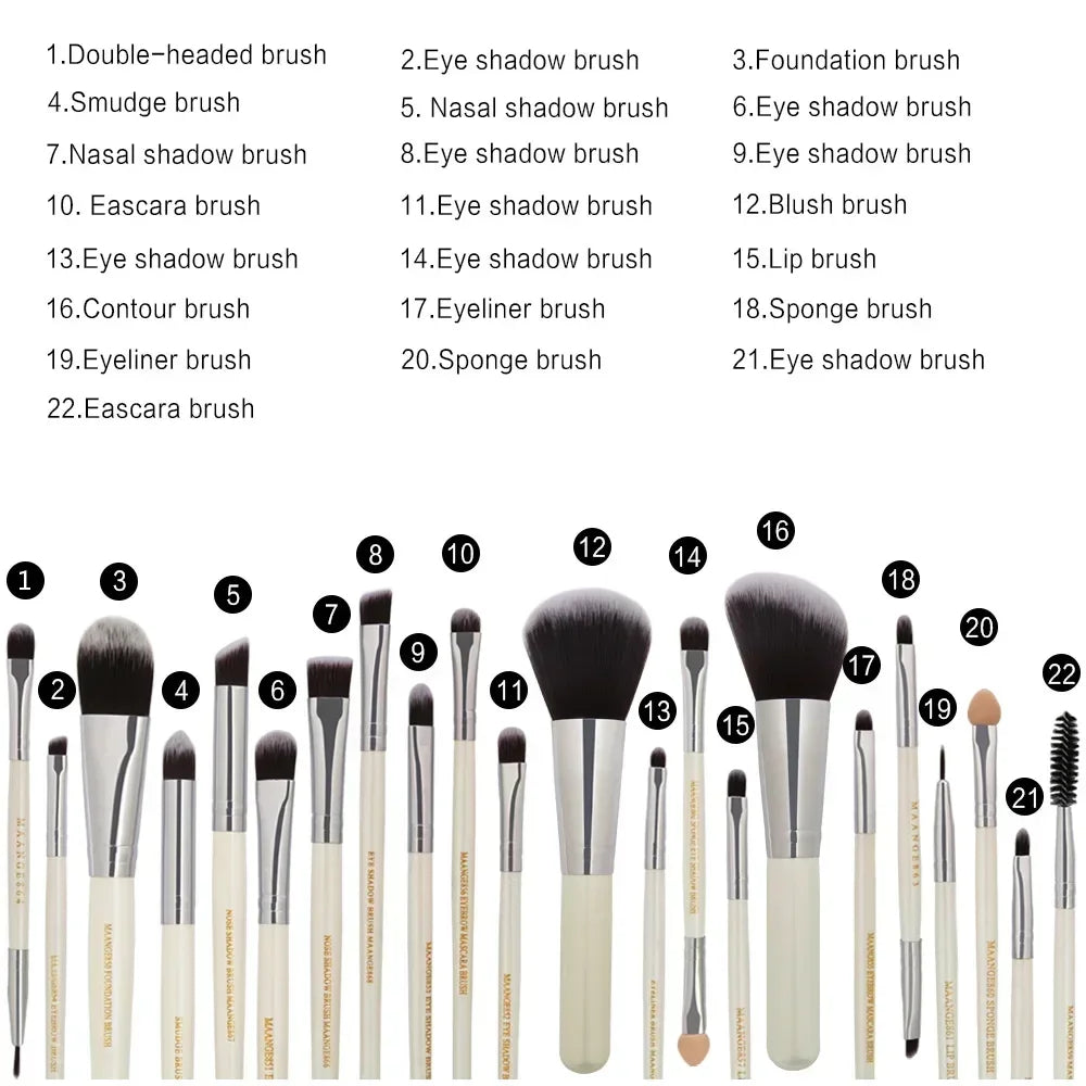 3/13/22pcs Professional Makeup Brushes Tools Set Make Up Brush Tools Kits for Eyeshadow Eyeliner Cosmetics Brushes Maquiagem