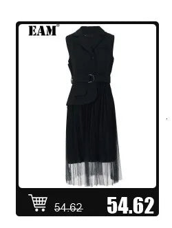[EAM] Loose Fit Black Asymmetrical Big Size Sweatshirt New Turtleneck Long Sleeve Women Big Size Fashion Tide Spring 2026 OA869