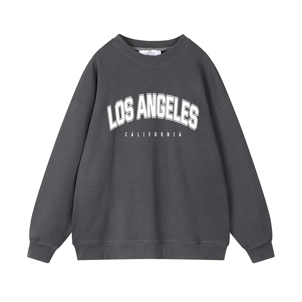 Hirsionsan Letter Print Women Sweatshirt 35% Cotton Soft Basic Loose Female Pullovers Korean Hoodies 2023 AutumnNew Y2k Fleece