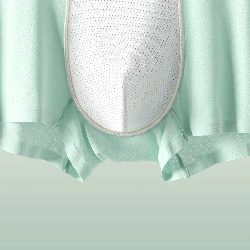 MiiOW 3Pcs Summer Ice Silk Men Panties Breathable Mesh Mens Underpants Antibacterial Man Boxershorts Cool Seamless Men Underwear