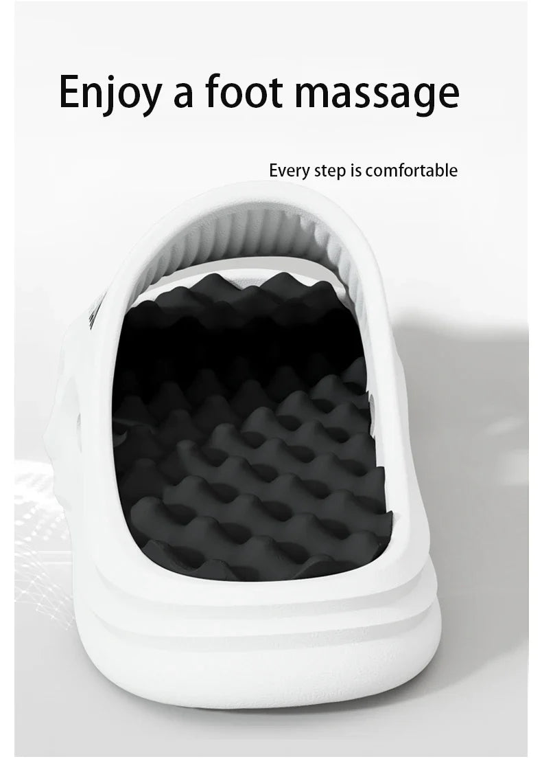 Men Fashion Massage Slippers Indoor/Outdoor Sandals Beach Flip Flop Thick Sole Male Slides Summer Non-Slip Men Shower Slippers