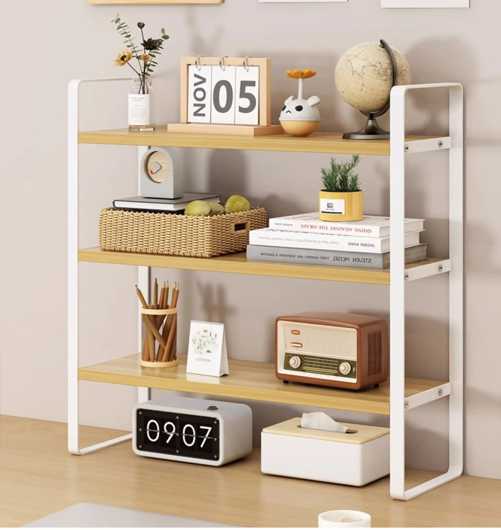 Multi-Layer Desk Organizer Rack Office Computer Table Storage Shelf Student Desktop Storage Bracket Layered Cabinet