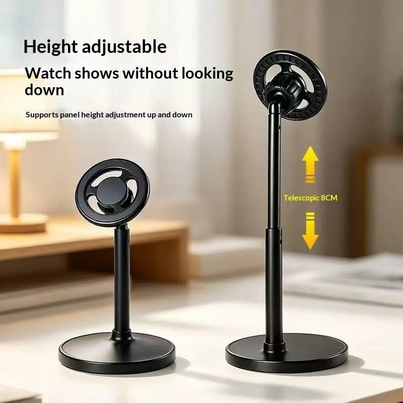 New··Adjustable Magnetic Phone Stand With Telescopic Pole And 360 Degree Rotation Desktop Holder For Compatible Smartphones