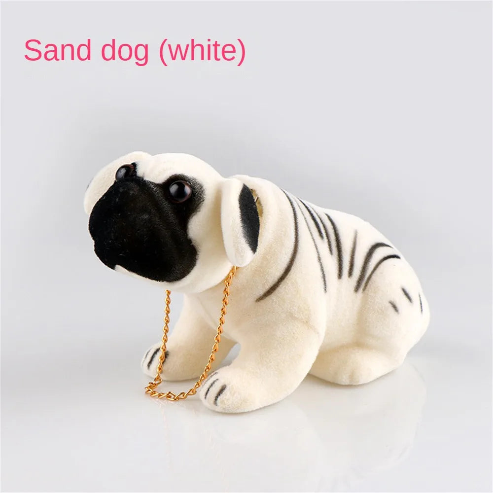 Car Ornament Shaking Dog Nodding Puppy Doll Cute Auto Dashboard Interior Decoration Shakes Head Bobblehead Dog Home Furnishings